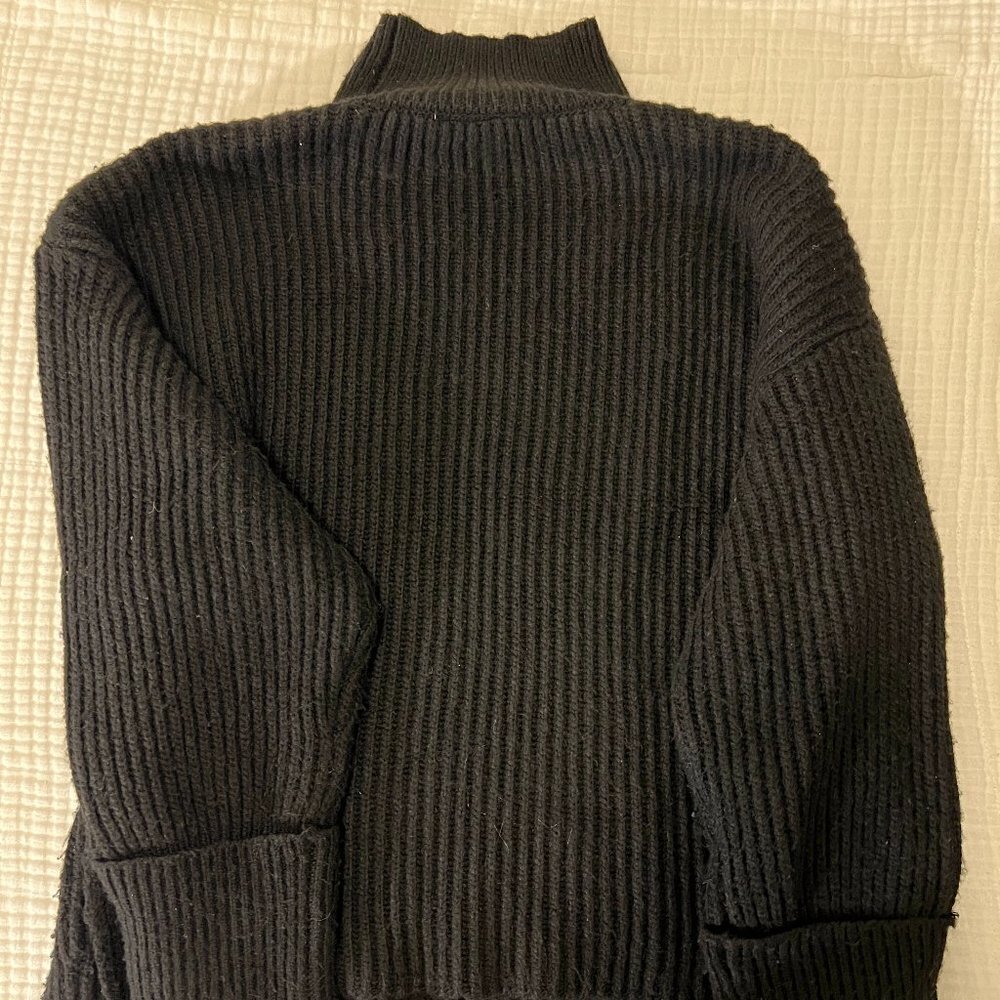 Topshop Turtleneck Knit Sweater in Black